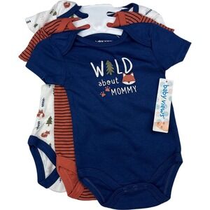 Baby Views Wild About Mommy Fox 6 9 Mos Bodysuit Lot 3pc Forest Soft Trees NWT
